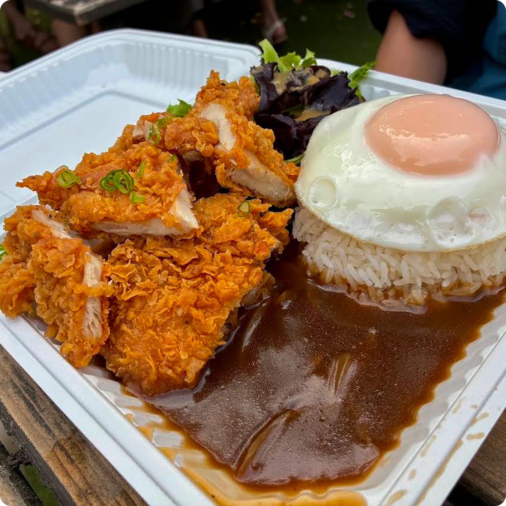 Fried Chicken Loco Moco